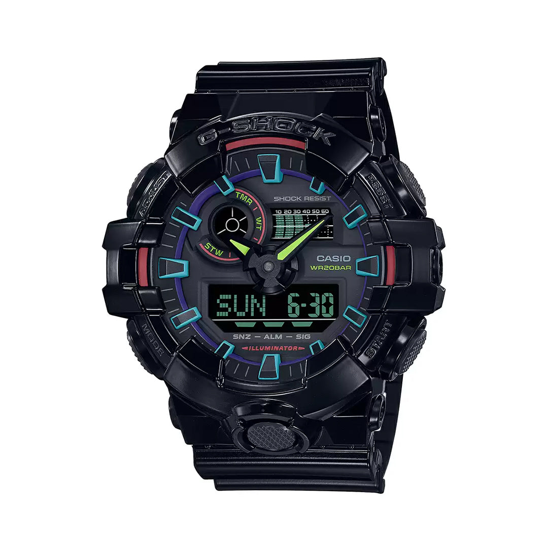 Casio G-SHOCK GA-700RGB-1ADR - G1369 Virtual Rainbow Digital Men's Watch