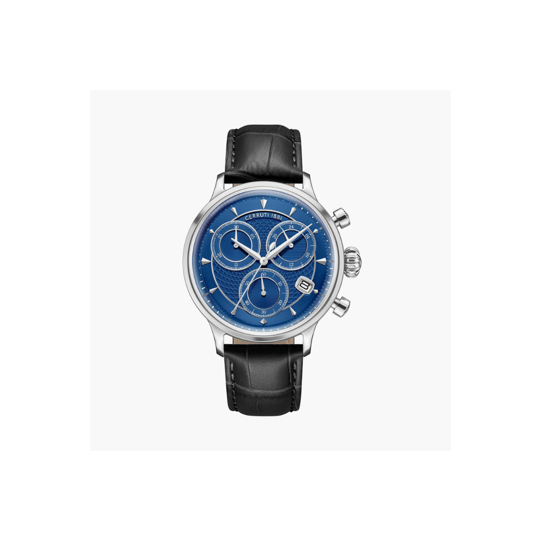 Cerruti CECIWGC0073303 1881 Chronograph Watch with Leather Strap 