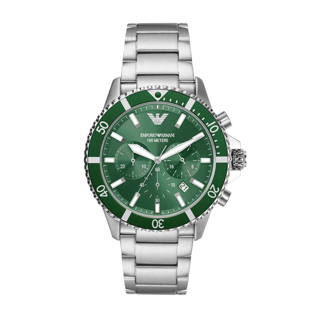 Emporio Armani AR11500 multifunction men's watch with date and subdials.