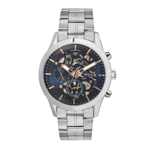 FOCE FC11647GGR3 Multifunction Blue Dial Metal Belt Watch For Men