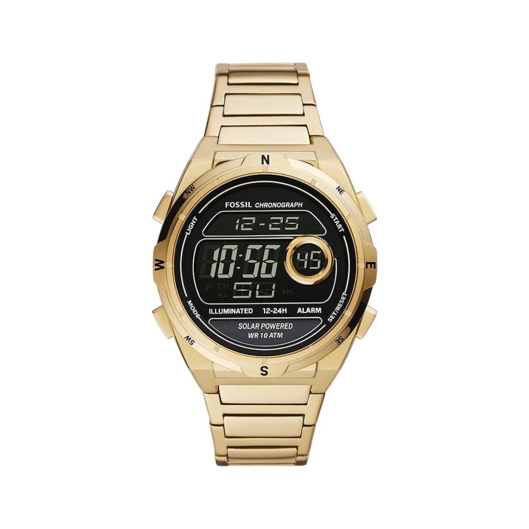 Fossil FS5862 Everett Solar Powered Digital Watch for Men