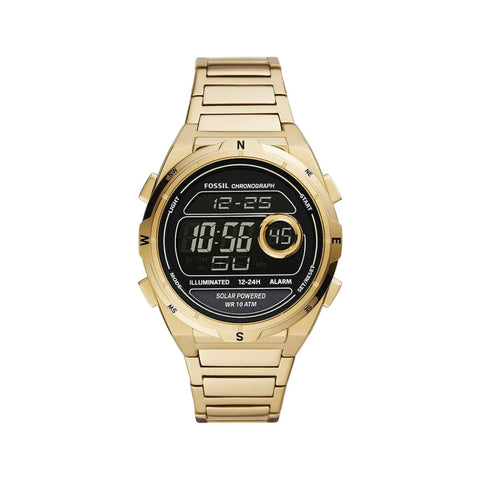 Fossil FS5862 Everett Solar Powered Digital Watch for Men
