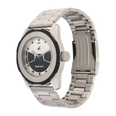 Fastrack 3099SM02 Quartz Analog Multicoloured Dial Stainless Steel Strap Watch for Guys