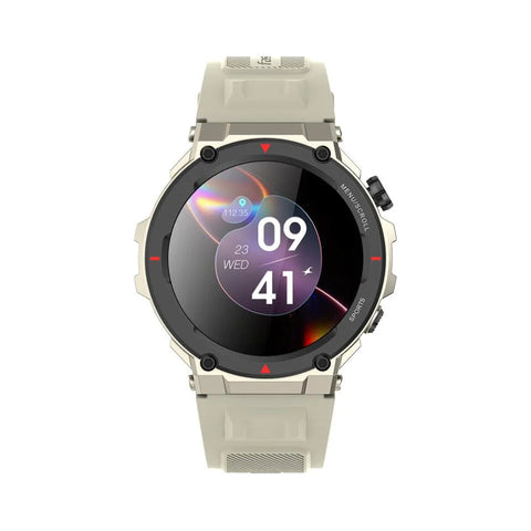Fastrack  38111PP03 Xtreme Pro with 3.6 cm AMOLED Display, Rugged Design, SingleSync BT Calling, Functional Crown with Beige Strap