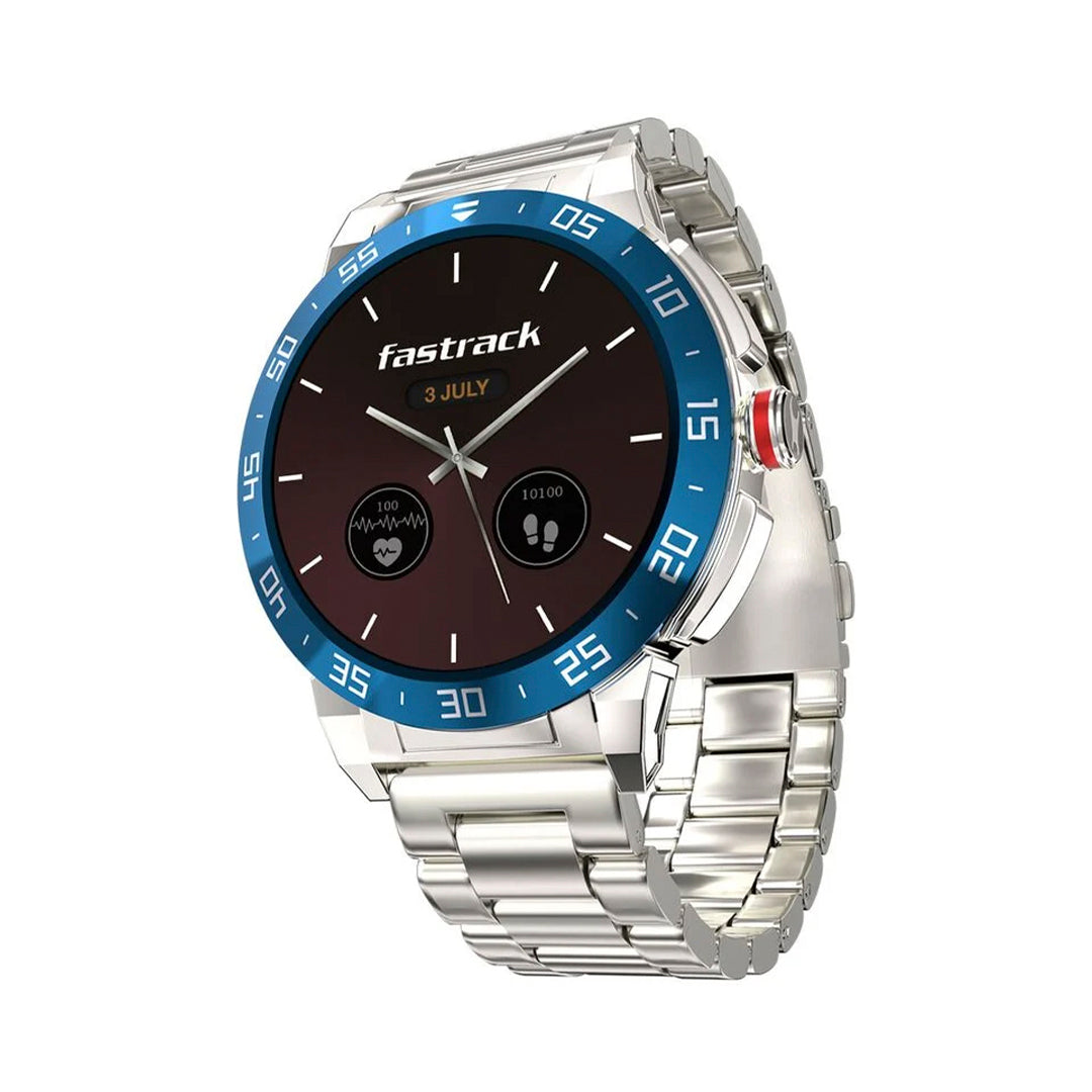 Fastrack 38143KM02 Magnus FX3 Luxury Metal Smartwatch Premium Top Ring Design comes with High Definition 3.7 cm UltraVU Display