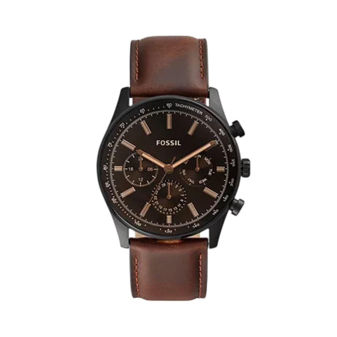 Fossil BQ2457 Sullivan Multifunction Brown Leather Watch for Men
