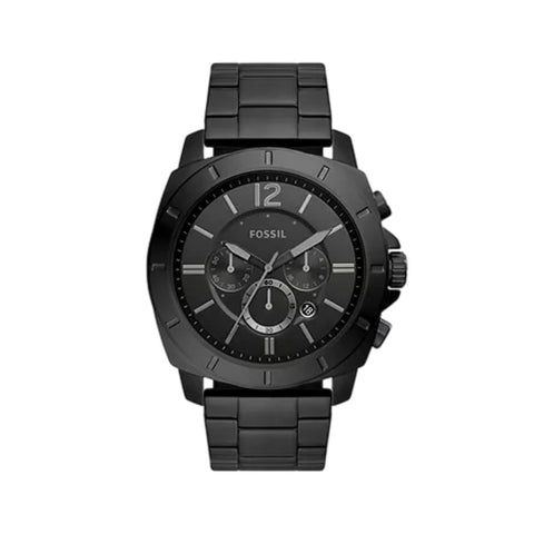 Fossil Watch For Men BQ2759I Privateer Chronograph Black Stainless Steel