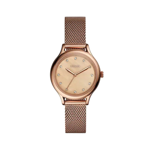 Fossil Watch For Women BQ3392 Laney Three-Hand Rose-Gold-Tone