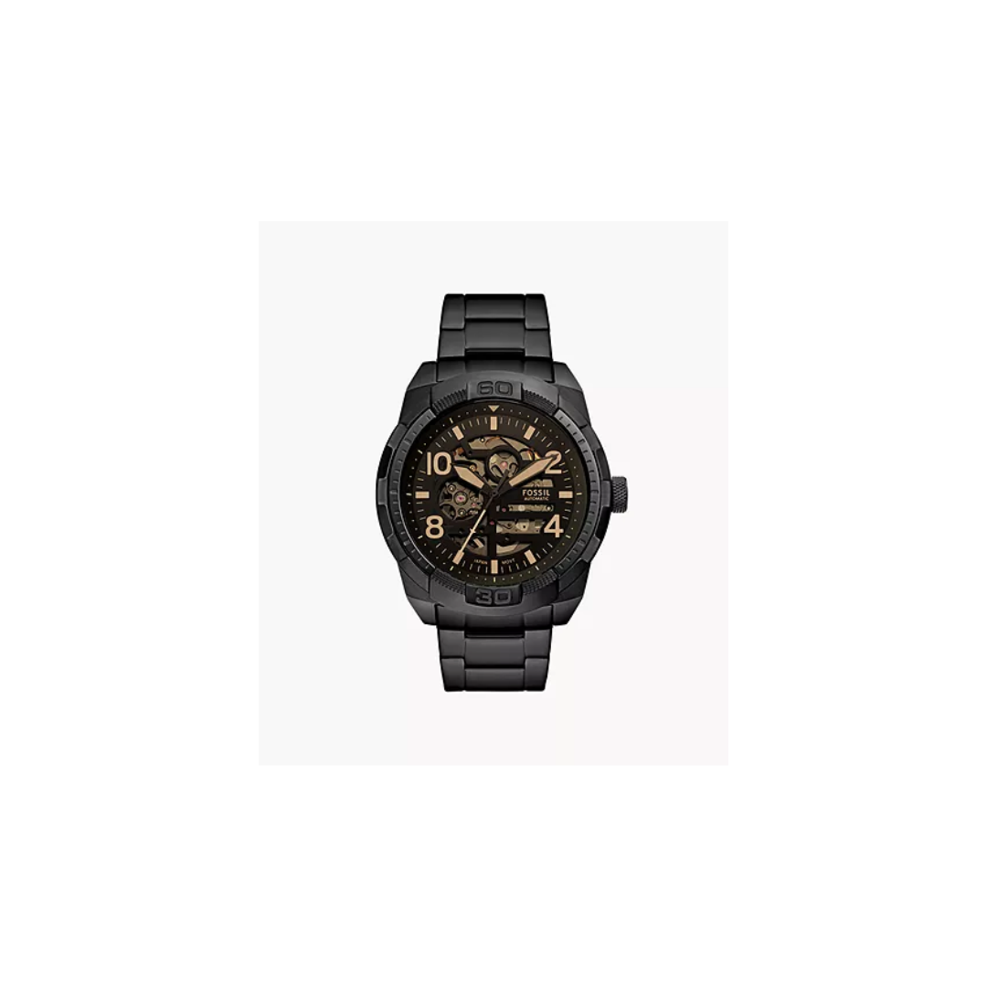 Fossil Bronson Automatic Black Stainless Steel Watch ME3256