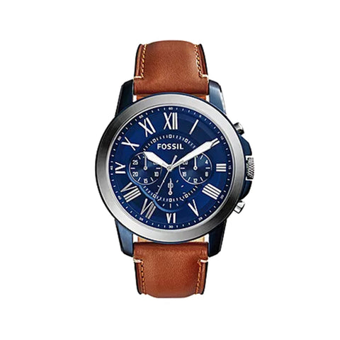 Fossil FS5151 Grant Chronograph Light Brown Leather Watch