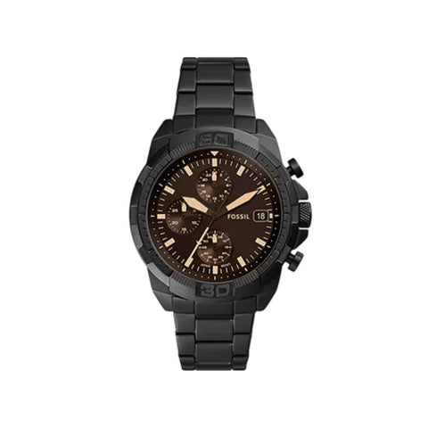 Fossil Watch For Men FS5851I Bronson Chronograph Black Stainless Steel