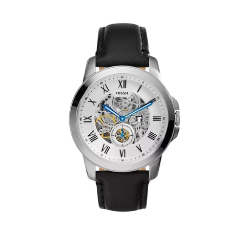 Fossil ME3053 Grant Automatic Skeleton Dial Leather Watch For Men