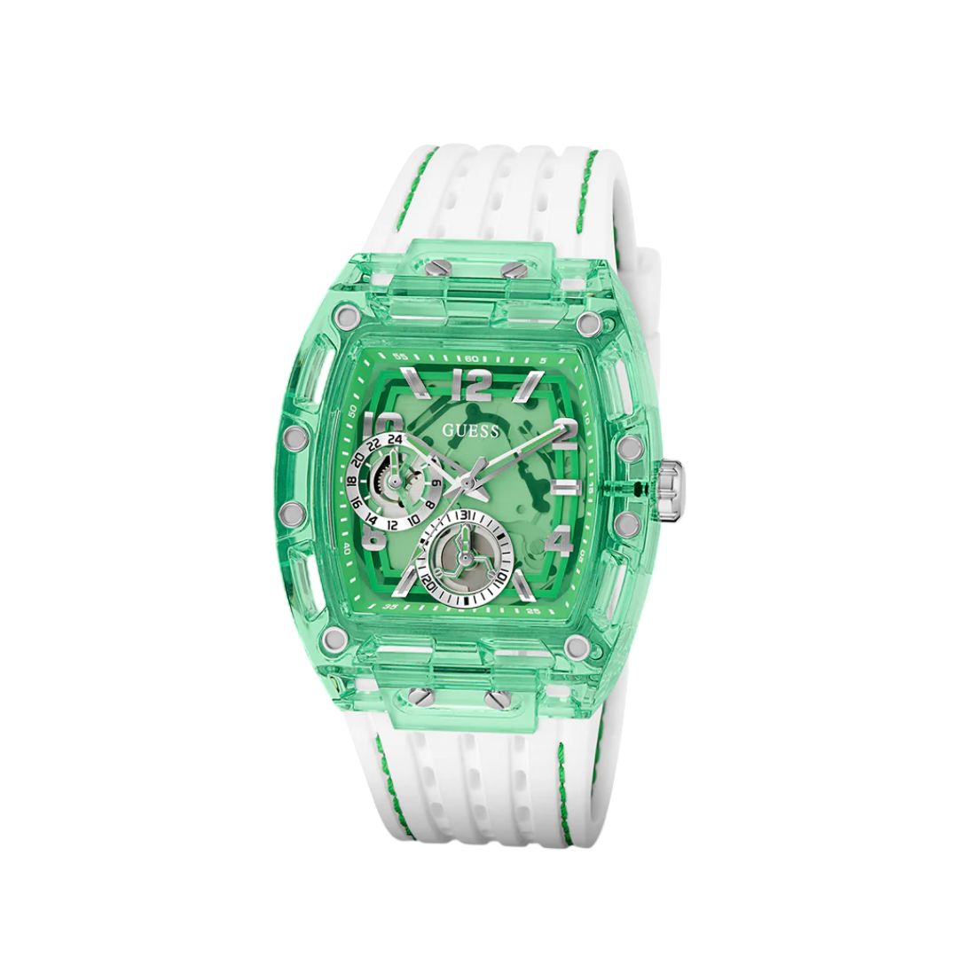Guess GW0499G10 White Green Multi-function Watch For Men