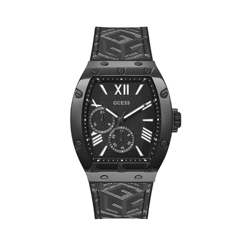 Guess Mens Trend Black Dial Rectangle Case Multi-Function Men Watch - GW0645G2