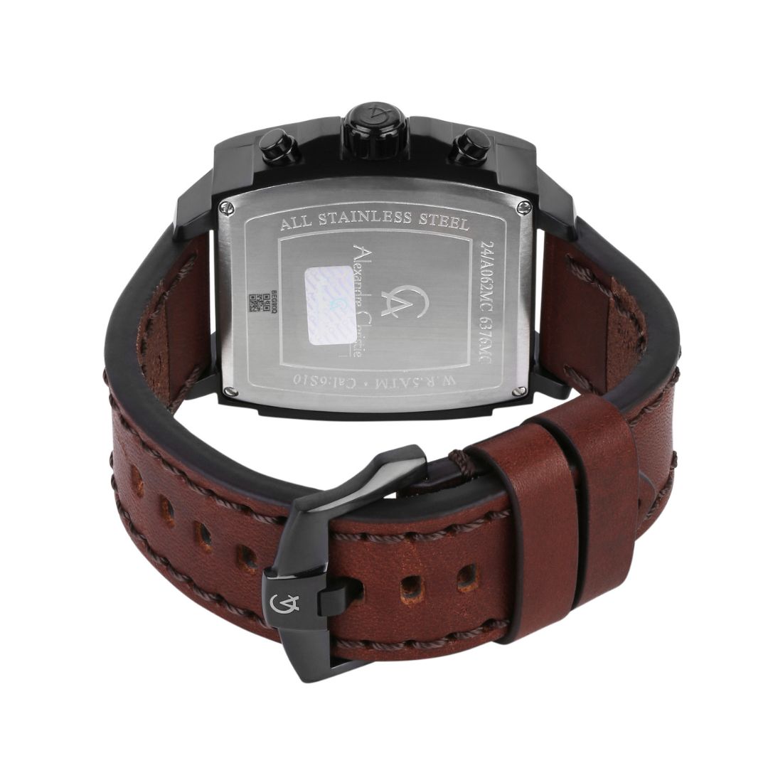 Alexandre Christie 6376MCLIPBAIVBO Black Brown Chronograph Watch For Men