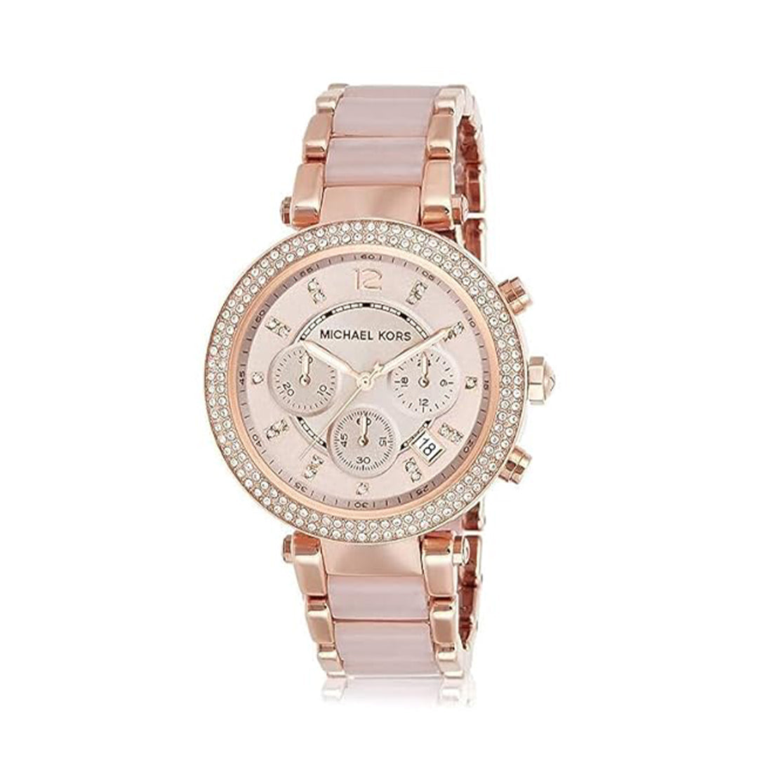 MICHAEL KORS MK5896I Analog Rose Dial Women's Stainless Steel Watch