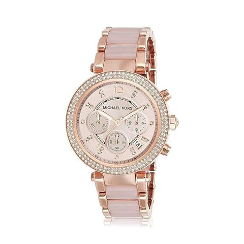 MICHAEL KORS MK5896I Analog Rose Dial Women's Stainless Steel Watch