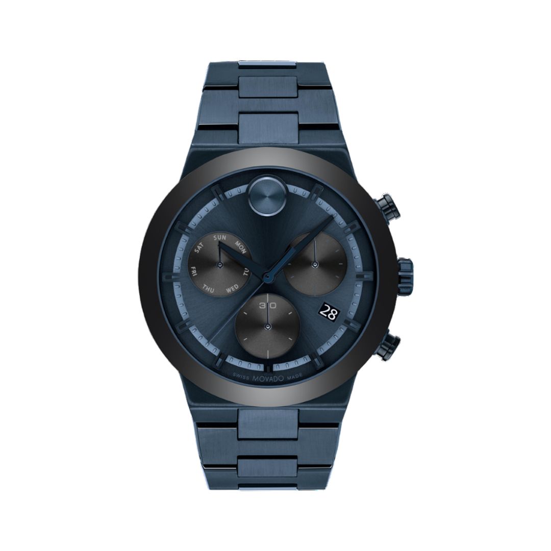 Movado 3600859 Bold Fusion Blue Chronograph Watch For Men – TheKronoswatch