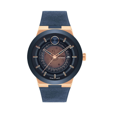 Movado 3601005 Bold Fusion Automatic Blue Ruber Strap Watch For Men