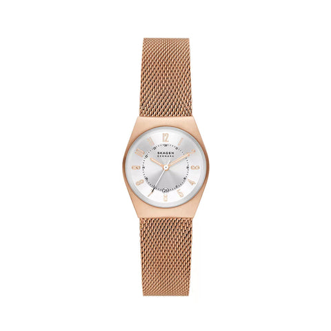 Skagen SKW3035I  Grenen Lille Three-Hand Date Rose Gold Stainless Steel Mesh Women's Watch
