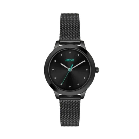 TIMEX TW022HL28 Women's Black Analog Stainless Steel Watch