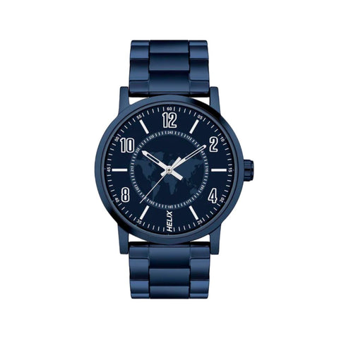TIMEX TW035HG13 HELIX Men's Blue Analog Stainless Steel Watch