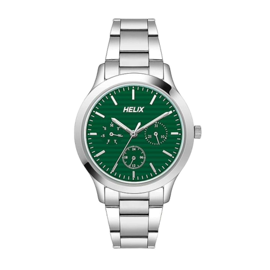 TIMEX TW053HL02 Helix Analog Green Dial Women's Watch