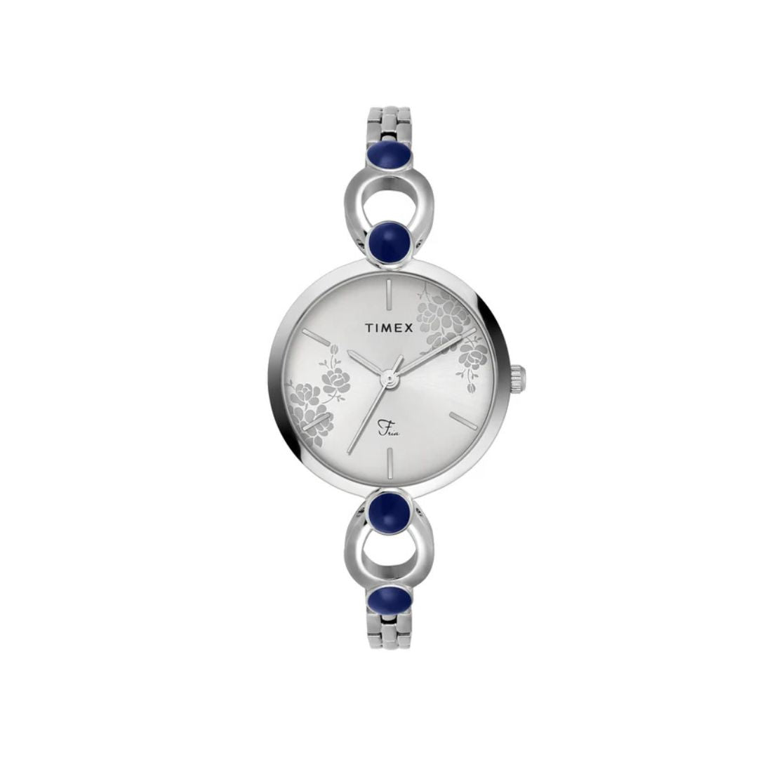 TIMEX TWEL18108 Women Silver Round Dial Analog Watch
