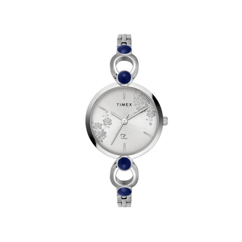 TIMEX TWEL18108 Women Silver Round Dial Analog Watch