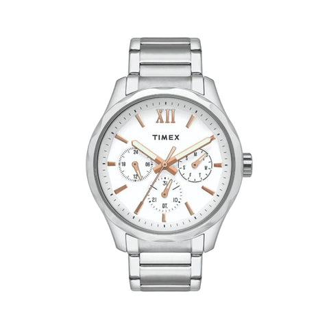 Timex TW0TG7626 White Dial Stainless Steel Watch for Men