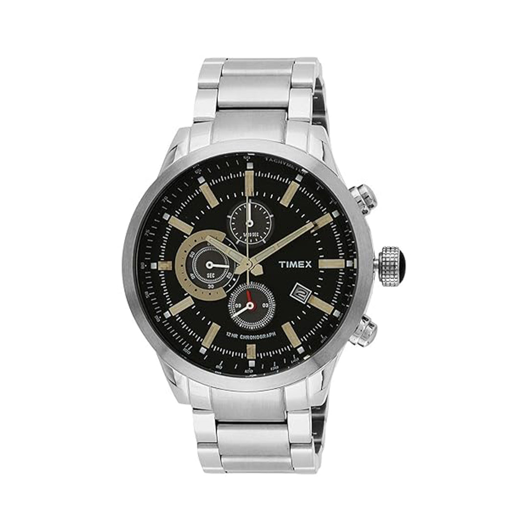 Timex E-Class Analog Black Dial Men's Watch-TW000Y402