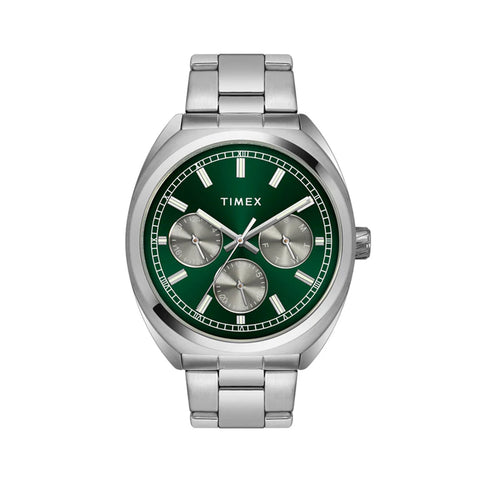 Timex E-Class Premium-Sport Collection Multifunction Men Analog Green Dial Coloured Quartz Watch, Round Dial With 42 Mm Case Width - TWEG22300