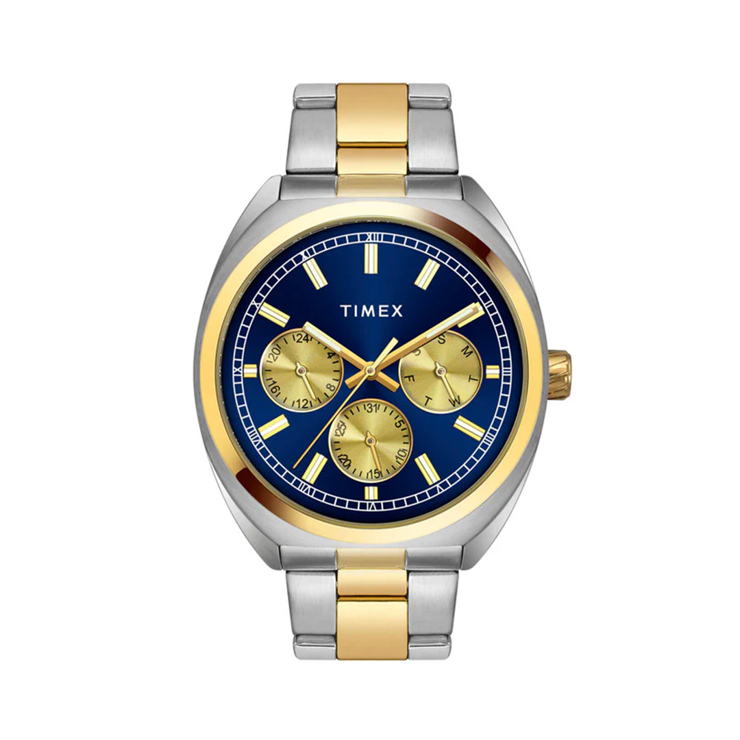 Timex E-Class Premium-Sport Collection Multifunction Men Analog Blue Dial Coloured Quartz Watch, Round Dial With 42 Mm Case Width - TWEG22301