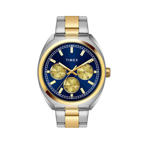 Timex E-Class Premium-Sport Collection Multifunction Men Analog Blue Dial Coloured Quartz Watch, Round Dial With 42 Mm Case Width - TWEG22301
