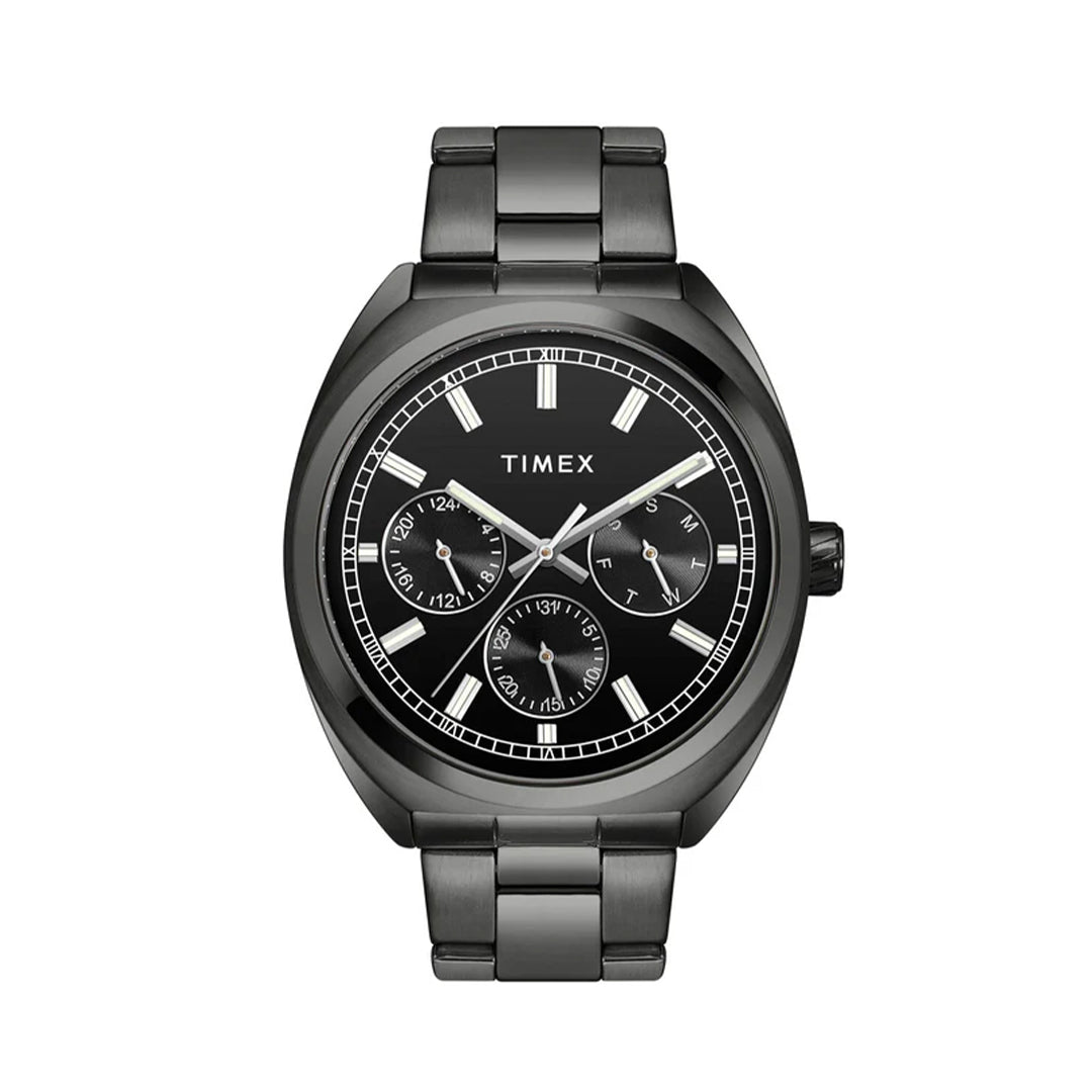 Timex E-Class Premium-Sport Collection Multifunction Men Analog Black Dial Coloured Quartz Watch, Round Dial With 42 Mm Case Width - TWEG22303