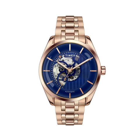 Timex TWEG17504 E Class Men's Blue Dial Round Case Automatic Function Watch