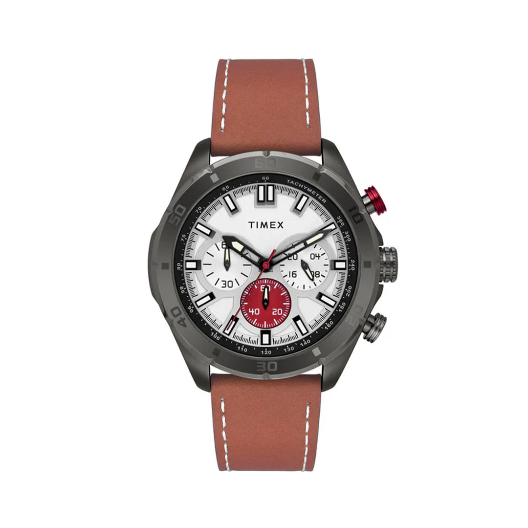 Timex E Class Men's Silver Dial Round Case Chronograph Function Watch -TWEG20303