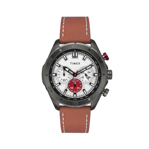 Timex E Class Men's Silver Dial Round Case Chronograph Function Watch -TWEG20303