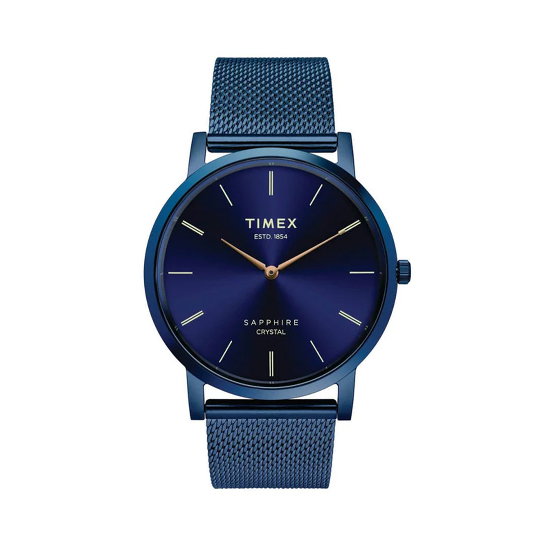 Timex Empera Men's Blue Dial Round Case 2 Hands Function Watch -TWEG17414