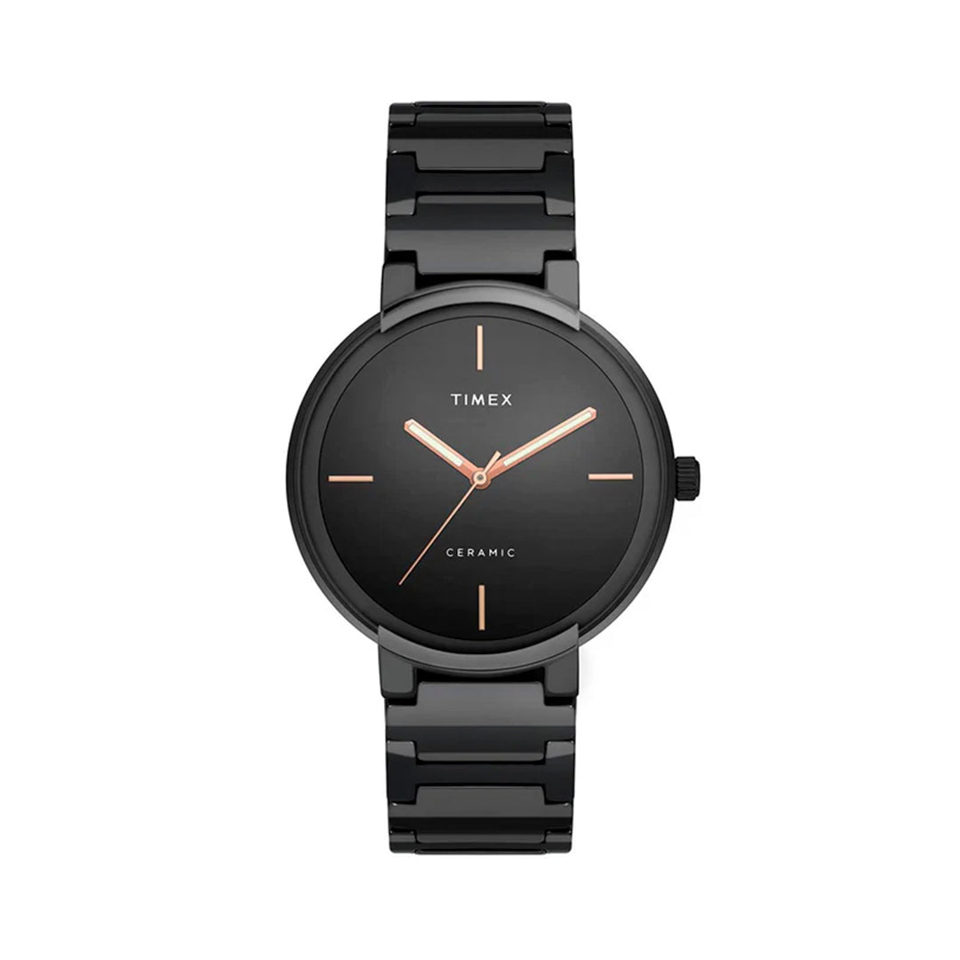 Timex Fashion Men's Black Dial Round Case 3 Hands Function Watch -TWEG21202