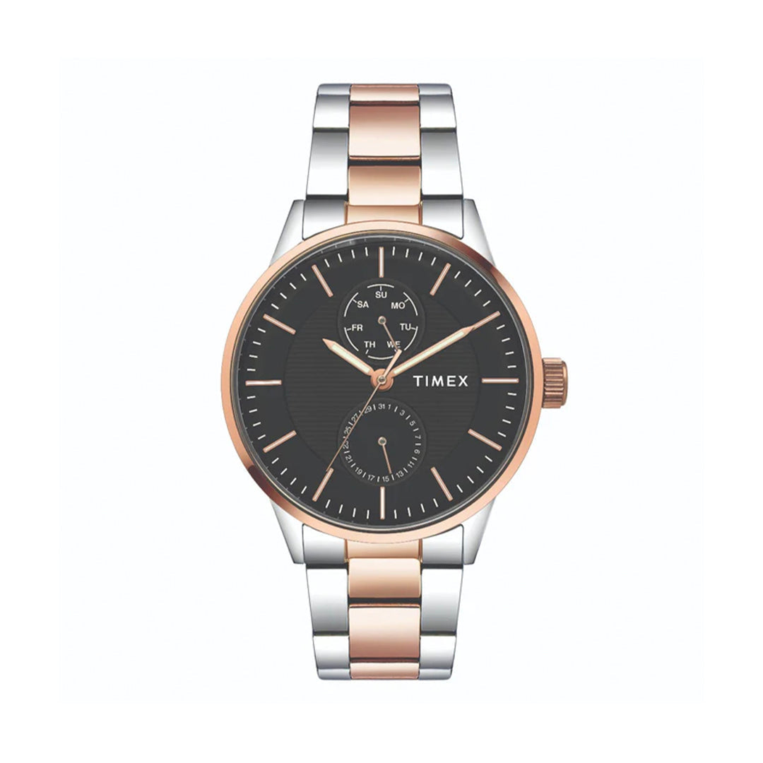 Timex Fashion Men's Black Dial Round Case Multifunction Function Watch -TWEG19903