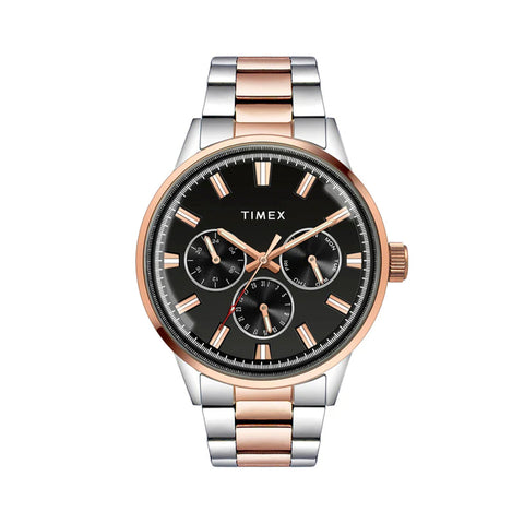 Timex Fashion Men's Black Dial Round Case Multifunction Function Watch -TWEG19910