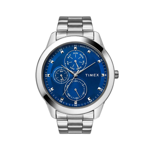 Timex Fashion Men's Blue Dial Round Case Multifunction Function Watch -TWEG18503
