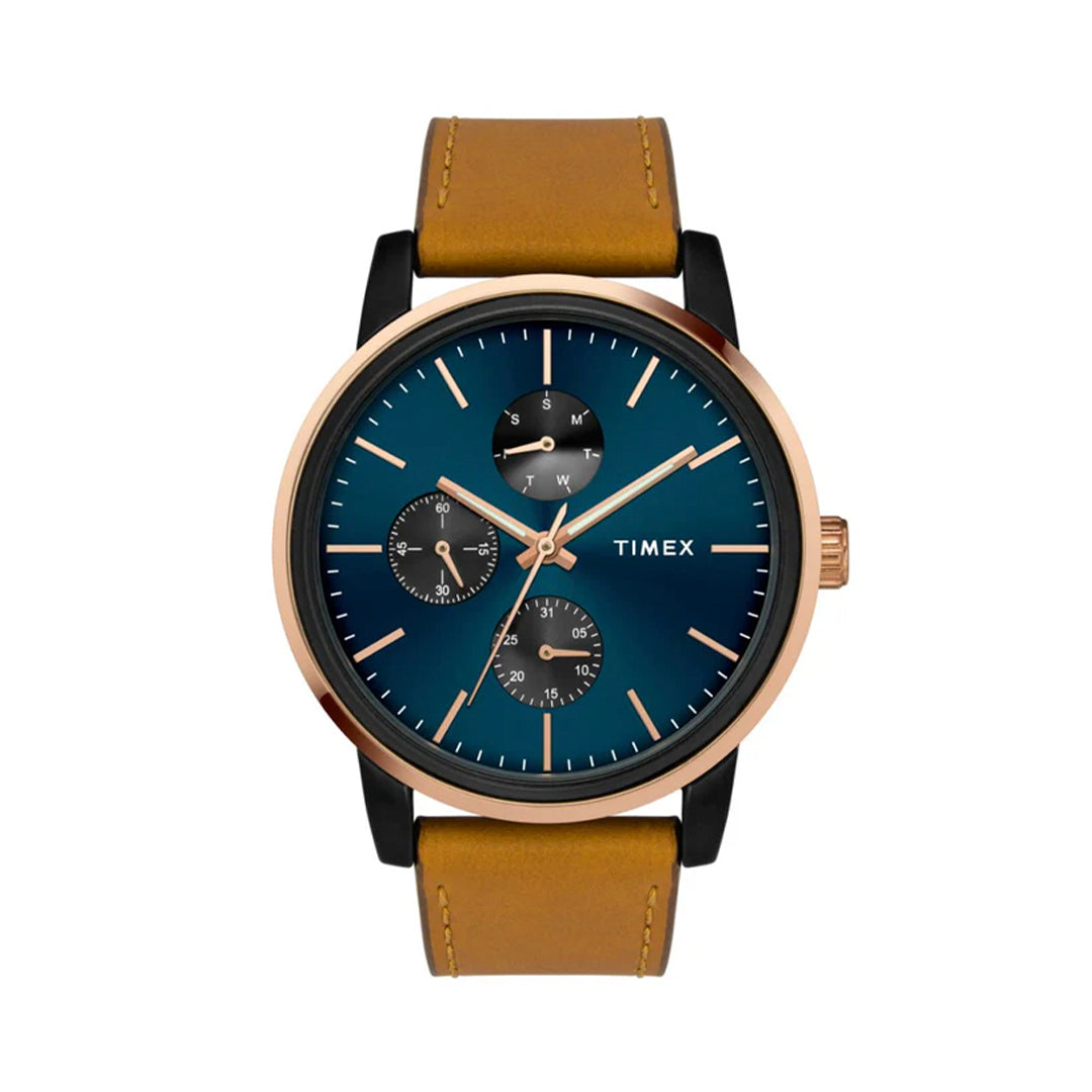 Timex Fashion Men's Blue Dial Round Case Multifunction Function Watch -TWEG18904