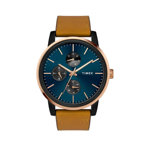 Timex Fashion Men's Blue Dial Round Case Multifunction Function Watch -TWEG18904