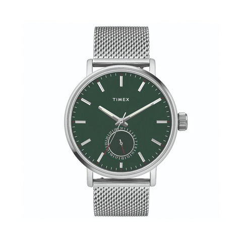 Timex Fashion Men's Green Dial Round Case Date Function Watch -TWEG20001