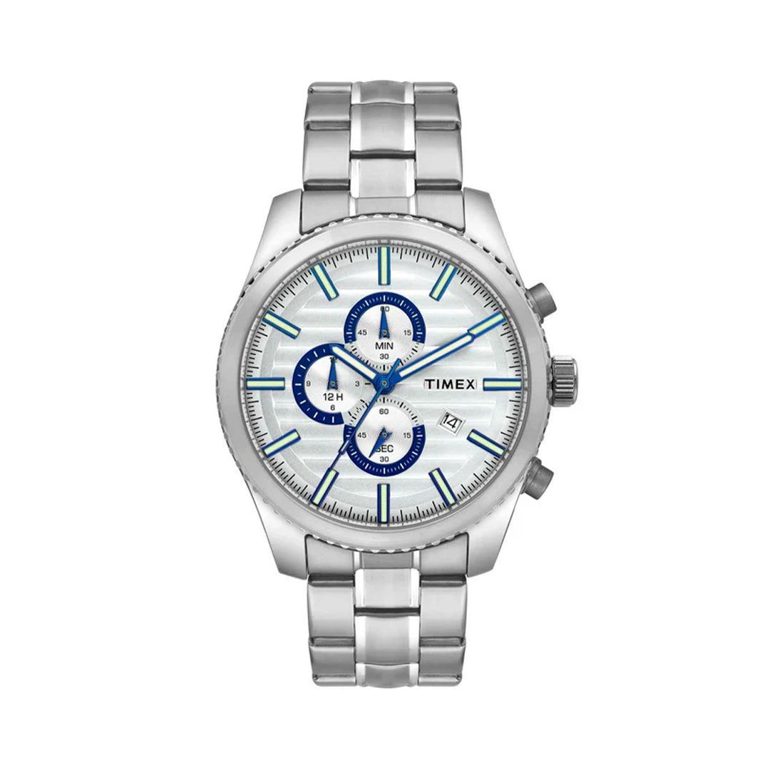 Timex Fashion Men's Grey Dial Round Case Chronograph Function Watch -TWEG19503