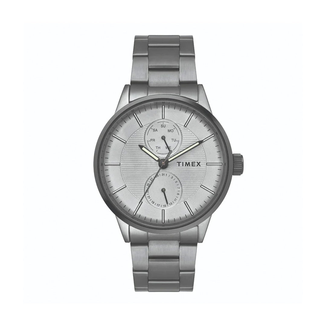 Timex Fashion Men's Grey Dial Round Case Multifunction Function Watch -TWEG19904
