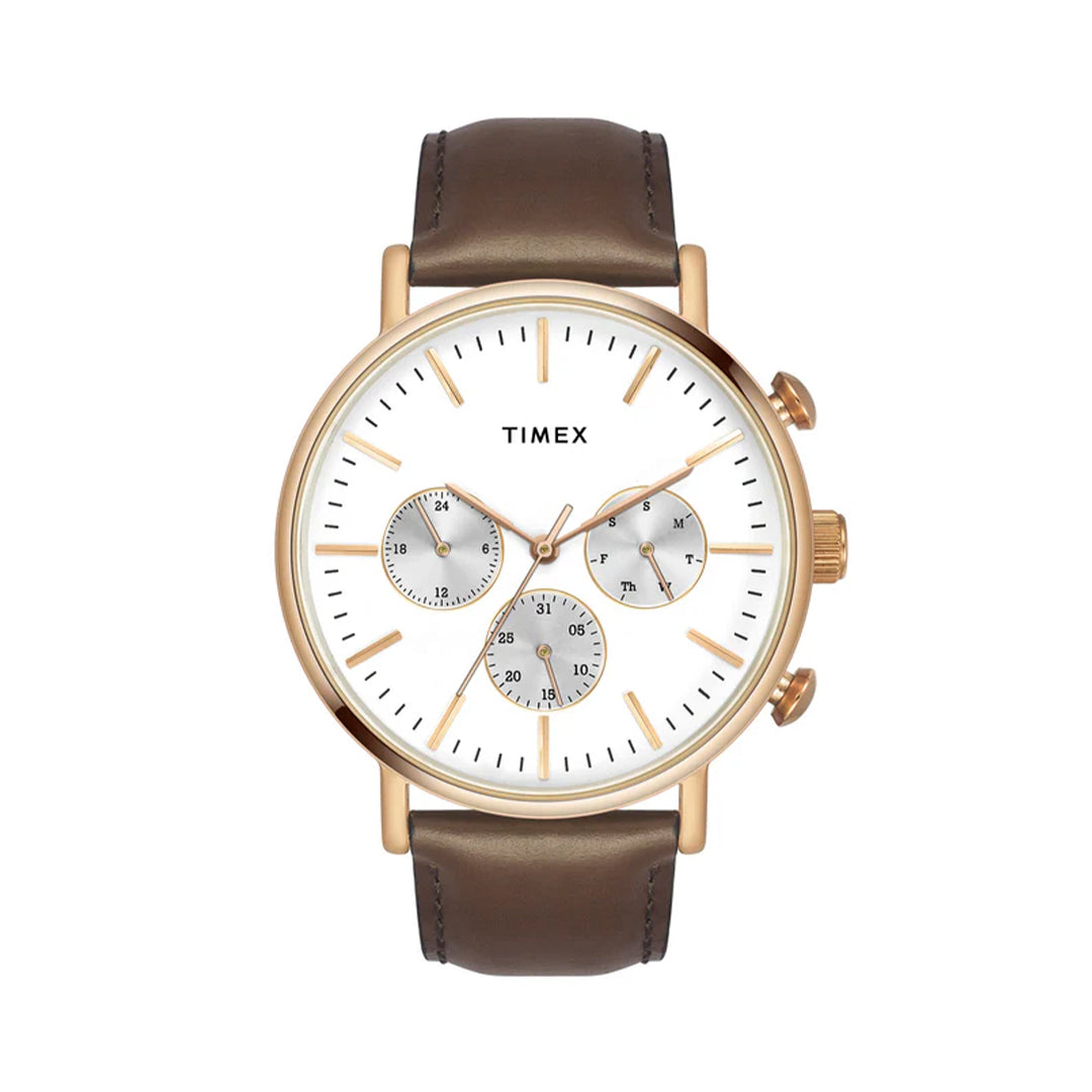 Timex TWEG20005 Fashion Men's Silver Dial Round Case Multifunction Watch