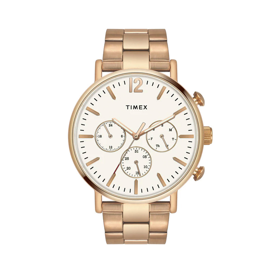 Timex Fashion Men's Silver Dial Round Case Multifunction Function Watch -TWEG20009